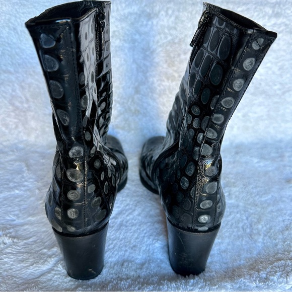 90’s vintage Charles David croc effect leather boots - Picture 4 of 6
